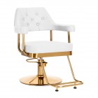 Hairdressing Chair GABBIANO GRANADA GOLD White